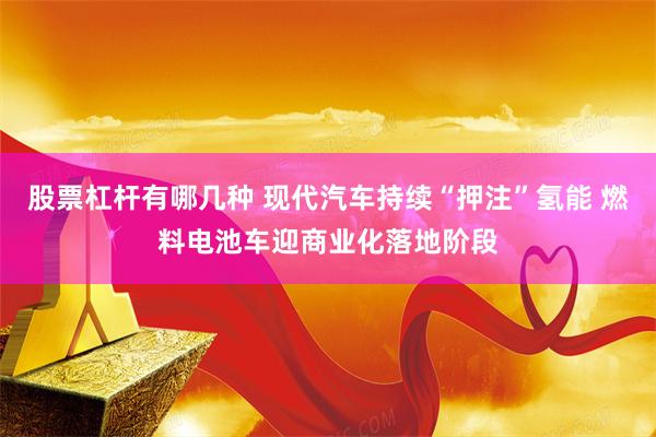 股票杠杆有哪几种 现代汽车持续“押注”氢能 燃料电池车迎商业化落地阶段