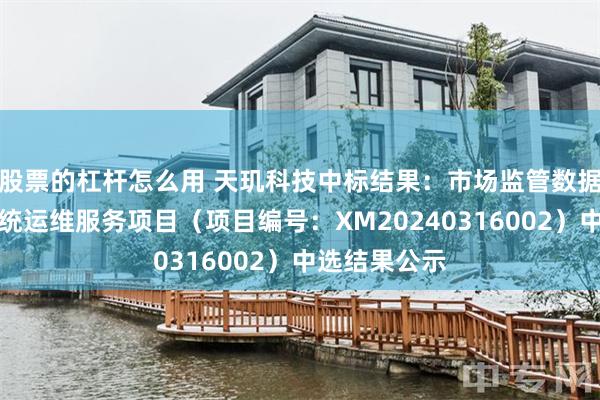 股票的杠杆怎么用 天玑科技中标结果：市场监管数据统计分析系统运维服务项目（项目编号：XM20240316002）中选结果公示