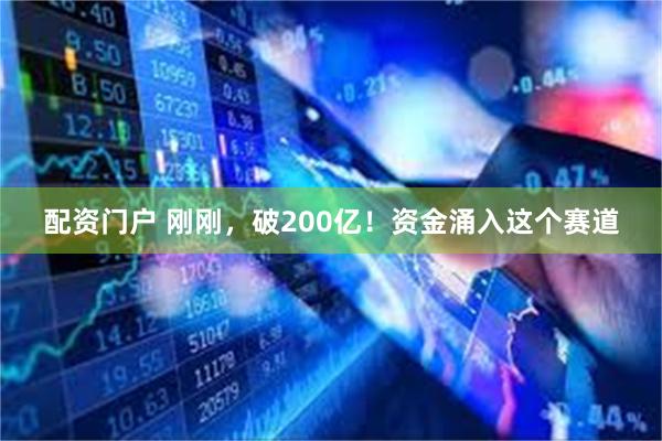 配资门户 刚刚，破200亿！资金涌入这个赛道