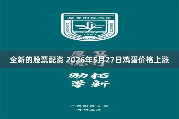 全新的股票配资 2026年5月27日鸡蛋价格上涨