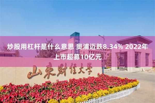 炒股用杠杆是什么意思 奥浦迈跌8.34% 2022年上市超募10亿元