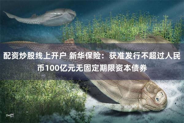 配资炒股线上开户 新华保险：获准发行不超过人民币100亿元无固定期限资本债券