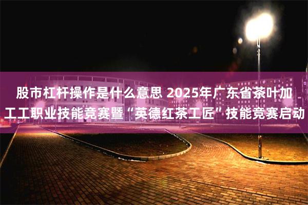 股市杠杆操作是什么意思 2025年广东省茶叶加工工职业技能竞赛暨“英德红茶工匠”技能竞赛启动