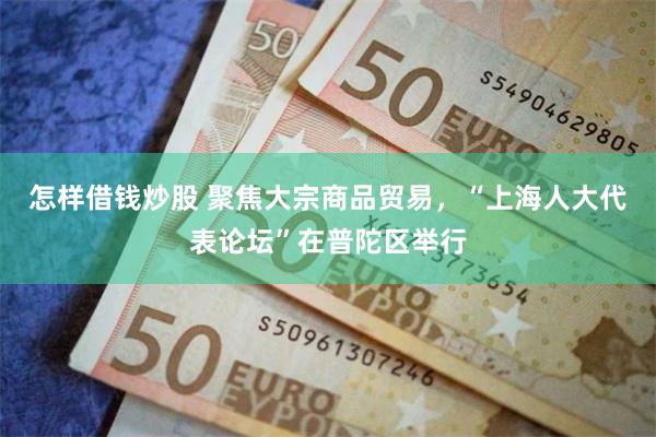 怎样借钱炒股 聚焦大宗商品贸易，“上海人大代表论坛”在普陀区举行
