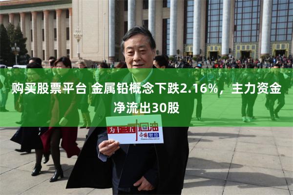 购买股票平台 金属铅概念下跌2.16%，主力资金净流出30股