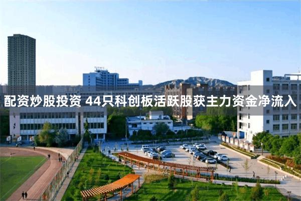 配资炒股投资 44只科创板活跃股获主力资金净流入