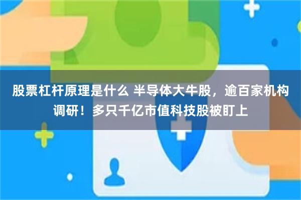 股票杠杆原理是什么 半导体大牛股，逾百家机构调研！多只千亿市值科技股被盯上