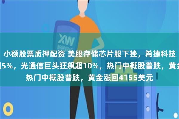 小额股票质押配资 美股存储芯片股下挫，希捷科技 西部数据大跌超5%，光通信巨头狂飙超10%，热门中概股普跌，黄金涨回4155美元
